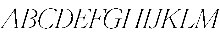 FAIREOctave DisplayThinItalic Instance Font UPPERCASE