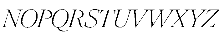 FAIREOctave DisplayThinItalic Instance Font UPPERCASE
