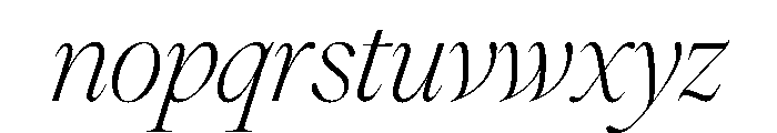 FAIREOctave DisplayThinItalic Instance Font LOWERCASE