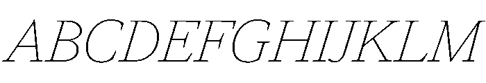 FAIREOctave HairlineItalic Instance Font UPPERCASE