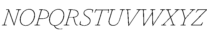 FAIREOctave HairlineItalic Instance Font UPPERCASE