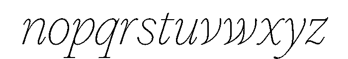 FAIREOctave HairlineItalic Instance Font LOWERCASE