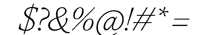 FAIREOctave ThinItalic Instance Font OTHER CHARS