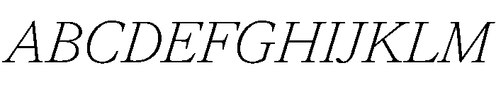 FAIREOctave ThinItalic Instance Font UPPERCASE