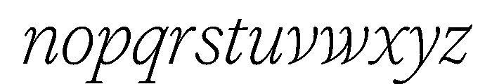 FAIREOctave ThinItalic Instance Font LOWERCASE