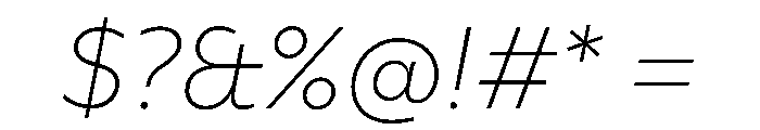 FAIREPalme HairlineItalic Instance Font OTHER CHARS