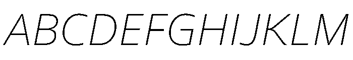 FAIREPalme HairlineItalic Instance Font UPPERCASE