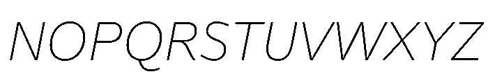 FAIREPalme HairlineItalic Instance Font UPPERCASE