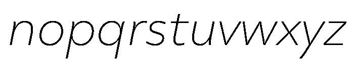 FAIREPalme HairlineItalic Instance Font LOWERCASE