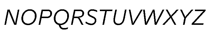 FAIREPalme LightItalic Instance Font UPPERCASE