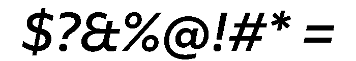 FAIREPalme MediumItalic Instance Font OTHER CHARS