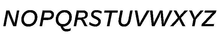 FAIREPalme MediumItalic Instance Font UPPERCASE