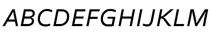 FAIREPalme RegularItalic Instance Font UPPERCASE