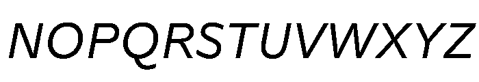 FAIREPalme RegularItalic Instance Font UPPERCASE