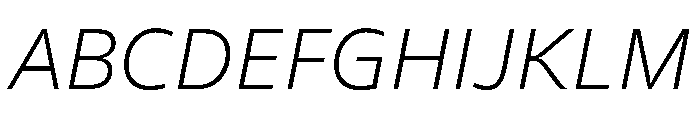 FAIREPalme ThinItalic Instance Font UPPERCASE