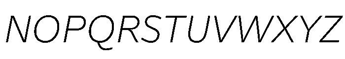 FAIREPalme ThinItalic Instance Font UPPERCASE