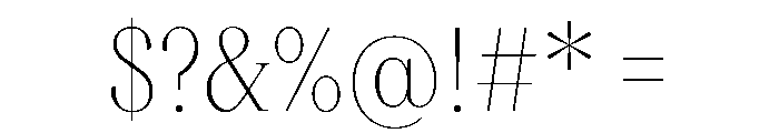 FAIREPrint Hairline Instance Font OTHER CHARS
