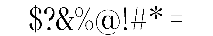 FAIREPrint Light Instance Font OTHER CHARS