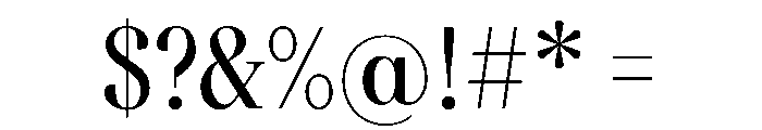FAIREPrint Regular Instance Font OTHER CHARS