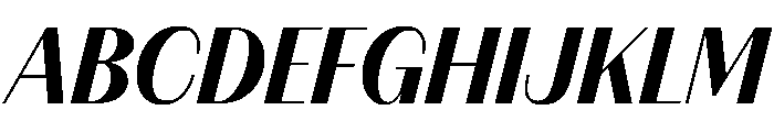 FAIREPrintSans FineBlackItalic Instance Font UPPERCASE