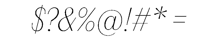 FAIREPrintSans FineHairlineItalic Instance Font OTHER CHARS