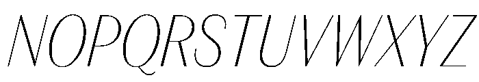 FAIREPrintSans FineHairlineItalic Instance Font UPPERCASE