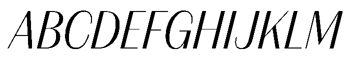 FAIREPrintSans FineLightItalic Instance Font UPPERCASE