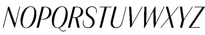 FAIREPrintSans FineLightItalic Instance Font UPPERCASE