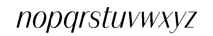FAIREPrintSans FineLightItalic Instance Font LOWERCASE