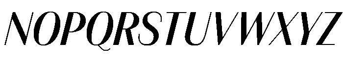 FAIREPrintSans FineMediumItalic Instance Font UPPERCASE