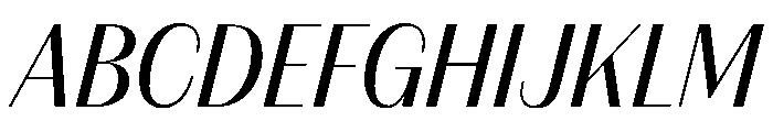 FAIREPrintSans FineRegularItalic Instance Font UPPERCASE