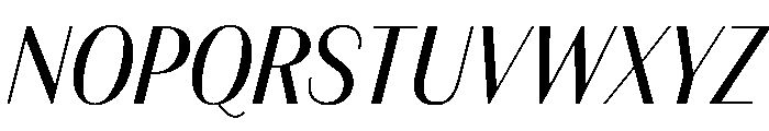 FAIREPrintSans FineRegularItalic Instance Font UPPERCASE