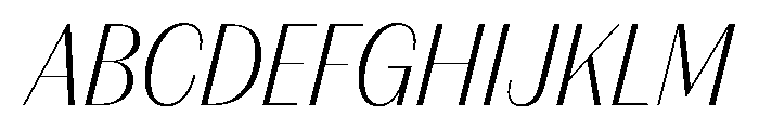 FAIREPrintSans FineThinItalic Instance Font UPPERCASE