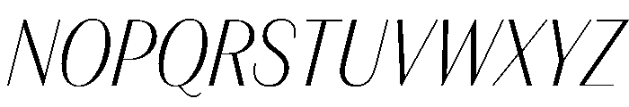 FAIREPrintSans FineThinItalic Instance Font UPPERCASE
