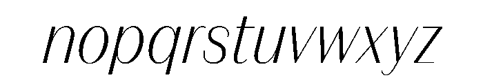 FAIREPrintSans FineThinItalic Instance Font LOWERCASE