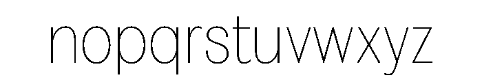 FAIREPrintSans Hairline Instance Font LOWERCASE