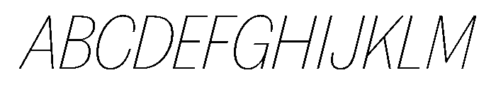 FAIREPrintSans HairlineItalic Instance Font UPPERCASE