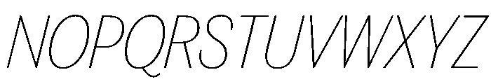 FAIREPrintSans HairlineItalic Instance Font UPPERCASE