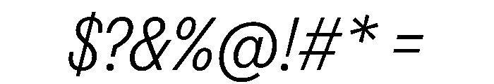 FAIREPrintSans LightItalic Instance Font OTHER CHARS