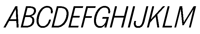 FAIREPrintSans LightItalic Instance Font UPPERCASE