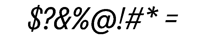 FAIREPrintSans RegularItalic Instance Font OTHER CHARS