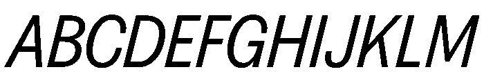 FAIREPrintSans RegularItalic Instance Font UPPERCASE