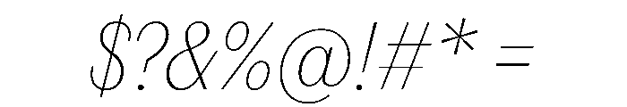 FAIREPrintSans TextHairlineItalic Instance Font OTHER CHARS
