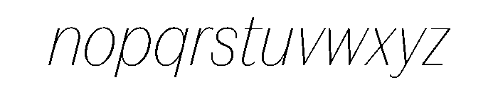 FAIREPrintSans TextHairlineItalic Instance Font LOWERCASE