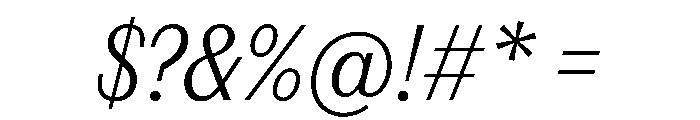FAIREPrintSans TextLightItalic Instance Font OTHER CHARS