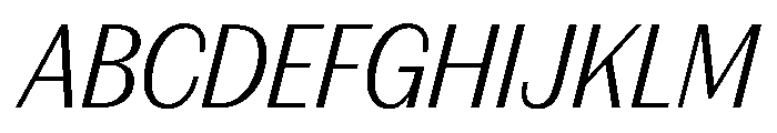 FAIREPrintSans TextLightItalic Instance Font UPPERCASE