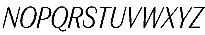 FAIREPrintSans TextLightItalic Instance Font UPPERCASE