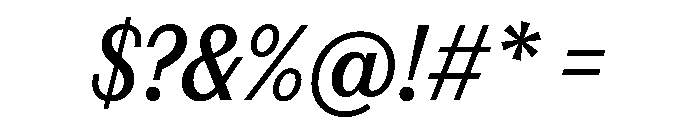 FAIREPrintSans TextMediumItalic Instance Font OTHER CHARS