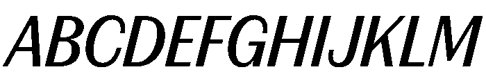FAIREPrintSans TextMediumItalic Instance Font UPPERCASE