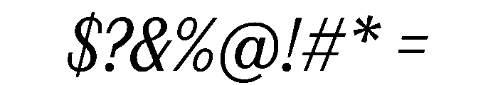 FAIREPrintSans TextRegularItalic Instance Font OTHER CHARS